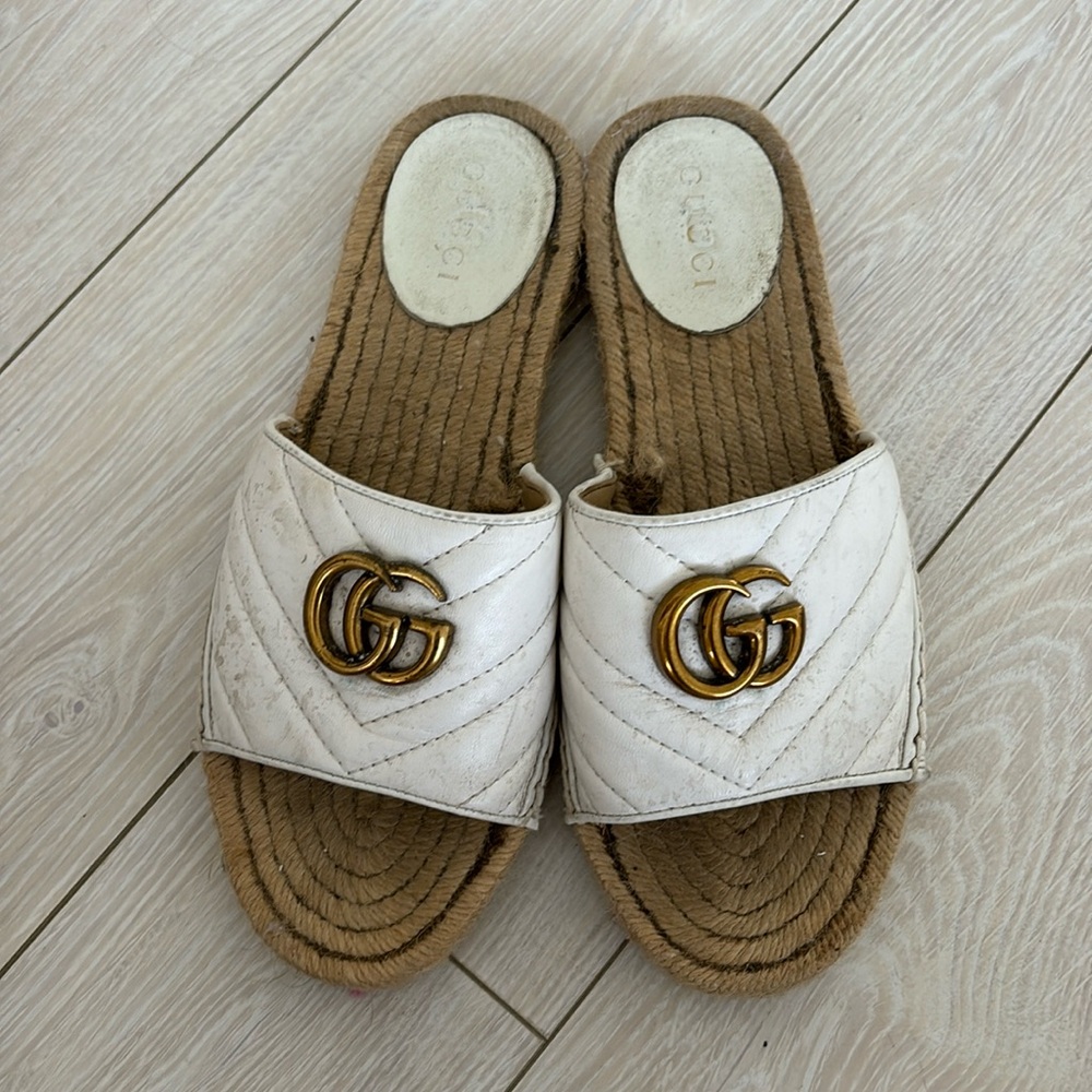 Gucci White Espadrilles